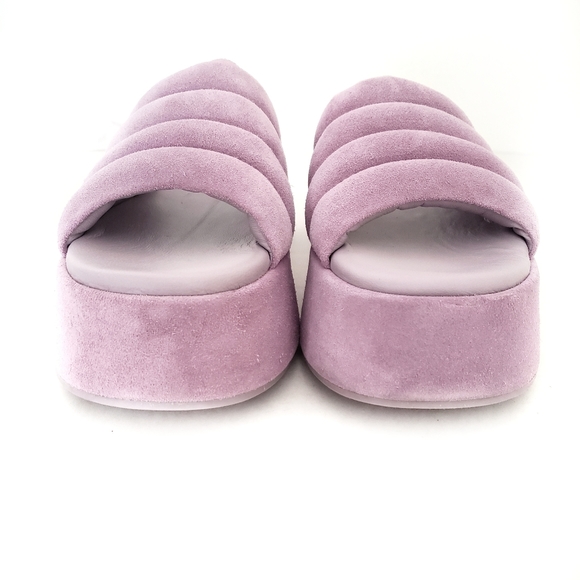 Free People Almost Paradise Suede Platform Chunky Sandals In Orchid - Picture 5 of 14